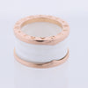 Bvlgari B.Zero1 Ring in 750 Pink Gold and White Ceramic (9.4g, Size 49) Secondhand