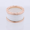 Bvlgari B.Zero1 Ring in 750 Pink Gold and White Ceramic (9.4g, Size 49) Secondhand
