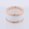 Bvlgari B.Zero1 Ring in 750 Pink Gold and White Ceramic (9.4g, Size 49) Secondhand