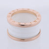 Bvlgari B.Zero1 Ring in 750 Pink Gold and White Ceramic (9.4g, Size 49) Secondhand