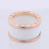 Bvlgari B.Zero1 Ring in 750 Pink Gold and White Ceramic (9.4g, Size 49) Secondhand