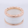 Bvlgari B.Zero1 Ring in 750 Pink Gold and White Ceramic (9.4g, Size 49) Secondhand