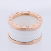 Bvlgari B.Zero1 Ring in 750 Pink Gold and White Ceramic (9.4g, Size 49) Secondhand