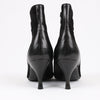 Ferragamo Gancini Leather & Suede Ankle Boots in Black, Size 4.5 US Secondhand