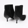 Salvatore Ferragamo Gancini Leather & Suede Ankle Boots in Black, Size 4.5 US Secondhand