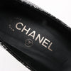 Chanel Coco Mark Leather Heels Black × Silver G29571, Size 36 EU Secondhand