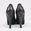Chanel Coco Mark Leather Heels Black × Silver G29571, Size 36 EU Secondhand
