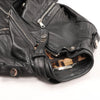 Dolce & Gabbana Black Leather and Leopard Biker Jacket, Size 38 Secondhand