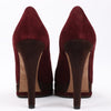 Chanel Burgundy/Brown Suede CC Cap Toe Platform Heel Pumps, Size 40.5 EU Secondhand