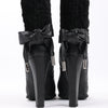 Dior Black Leather Cannage Ice Fur Cuffed Boots, Size 40 EU Secondhand