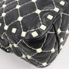 Valentino Rockstud Spike Chain 2Way Shoulder Bag in Black x White Secondhand