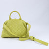 Bottega Veneta Intrecciato Small Leather 2Way Handbag in Yellowish Green Secondhand