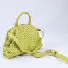 Bottega Veneta Intrecciato Small Leather 2Way Handbag in Yellowish Green Secondhand
