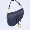 Dior Saddle Mini Bag Leather Handbag in Navy Blue (Marketplaces) Secondhand