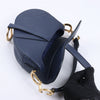 Dior Saddle Mini Bag Leather Handbag in Navy Blue (Marketplaces) Secondhand