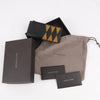 Bottega Veneta Leather Fragment Case in Black × Brown Secondhand