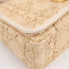 Dior Caro Raffia x Leather Medium Shoulder Bag in Beige Secondhand