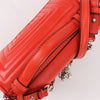 FENDI Double Micro Baguette Leather Chain Shoulder Bag in Red 8M0371 Secondhand