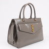 Saint Laurent Paris Uptown Leather Handbag in Gray 557653 Secondhand