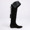 Secondhand Celine Chat Botté Over-The-Knee Flat Boot in Suede Calfskin in Size 38 RM0220