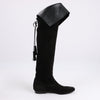 Celine Chat Botté Over-The-Knee Flat Boot in Suede Calfskin in Size 38 RM0220 Secondhand