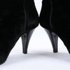 Chanel Coco Mark Velour Long Boots in Black, Size 37.5 EU (Marketplaces) Secondhand