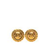 Chanel CC Gold Plated Round Clip On Earrings Secondhand