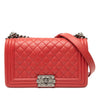 Chanel Old Medium Quilted Lambskin Boy Flap Secondhand