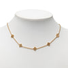 Louis Vuitton Gold Plated Flower Full Necklace Secondhand