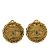 Secondhand Chanel CC Gold Plated Round Clip On Earrings