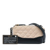 Chanel Bicolor Aged Calfskin Gabrielle Double Zip Clutch with Chain Secondhand