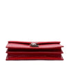 Saint Laurent Croc Embossed Leather Monogram Cassandra Clasp Bag Secondhand