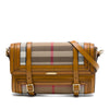 Burberry House Check Canvas and Leather Trimmed Bridle Crossbody Secondhand