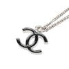 Chanel CC Brass Enamel Logo Necklace Secondhand