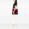 Ferragamo Brushed Calfskin Cut Out and Canvas Crossbody Secondhand