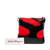 Ferragamo Brushed Calfskin Cut Out and Canvas Crossbody Secondhand