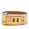 Hermès Swift and Gold Plated Collier de Chien Bracelet Secondhand