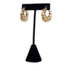 Bottega Veneta Gold Plated Multi Ring Hoop Hinged Earrings Secondhand