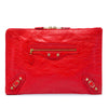 Balenciaga Lambskin Motocross Giant 12 Zip Around Flat Clutch Secondhand