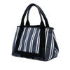 Balenciaga Canvas Striped Navy Cabas S Secondhand