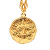 Chanel Gold Plated CC Medallion Coin Pendant Necklace Secondhand