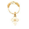 Chanel Gold Plated CC Cross Brooch Secondhand