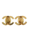 Chanel Gold Plated CC Turn Lock Clip on Earrings Secondhand