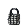 Dior Micro Calfskin Houndstooth Embossed Macro Lady Dior Secondhand