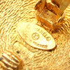 Chanel Gold Plated 31 Rue Cambon Round Clip On Earrings Secondhand