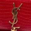Saint Laurent Small Croc Embossed Leather Kate Tassel Crossbody Secondhand