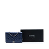 Chanel Chevron Sheepskin Mademoiselle Vintage Wallet On Chain Secondhand