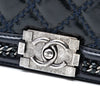 Chanel Old Medium Quilted Calfskin Whipstitch Chain Around Boy Top Handle Flap Secondhand