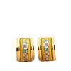 Hermès Enamel Cloisonne Flower Clip On Earrings Secondhand