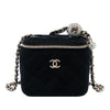 Secondhand Chanel Mini Velvet Pearl Crush Vanity Case with Chain
